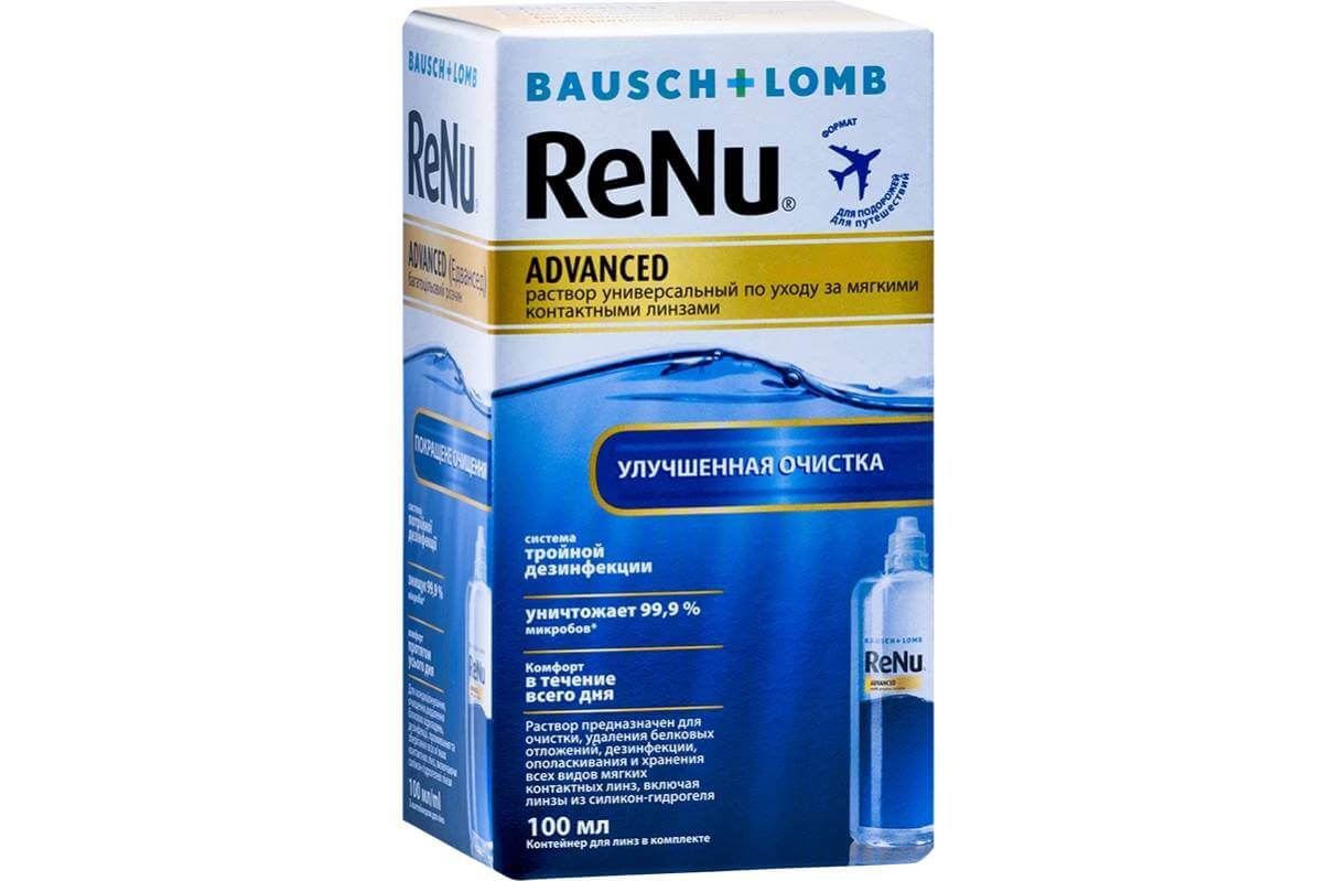 Розчин для лінз Bausch+Lomb ReNu Advanced 100 мл