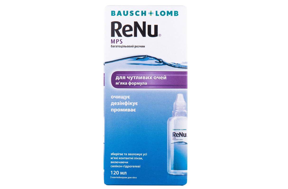 Розчин для лінз Bausch+Lomb ReNu MPS 120 мл