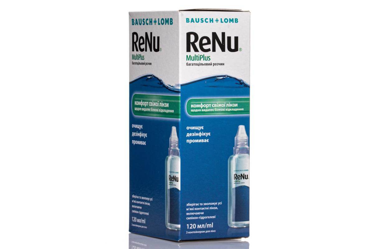 Розчин для лінз Bausch+Lomb ReNu Multiplus 120 мл
